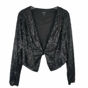 Torrid Black Sequin Blazer